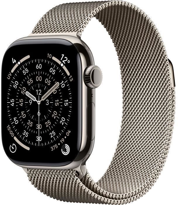 Apple Watch Series 11 GPS + Cellular - 42mm Natural Titanium - Bracelet Milanese Loop (2025) - Reconditionné - Excellent état Reconditionné - Apple reconditionné disponible sur Cdiscount Seconde Vie