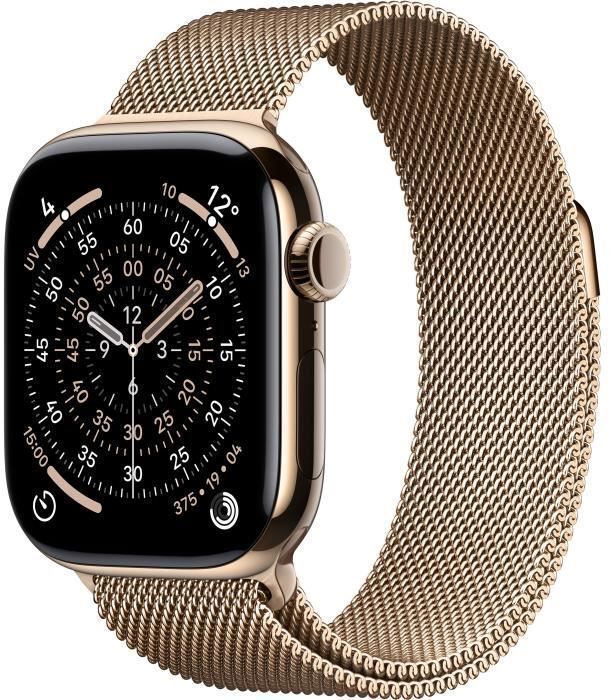 Apple Watch Series 11 GPS + Cellular - 42mm Gold Titanium - Bracelet Milanese Loop (2025) - Reconditionné - Excellent état Reconditionné - Apple reconditionné disponible sur Cdiscount Seconde Vie
