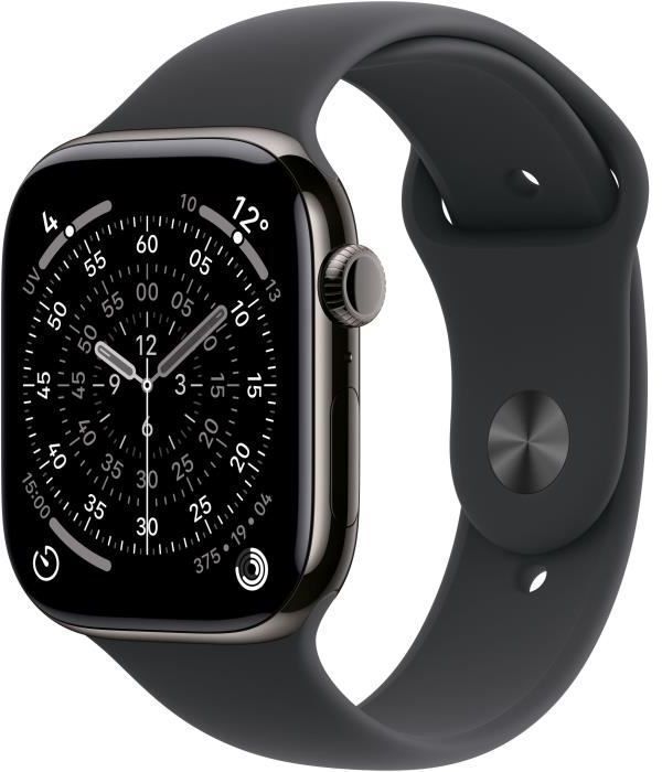 Apple Watch Series 11 GPS + Cellular - 46mm Slate Titanium - Bracelet Sport Band - M/L (2025) - Reconditionné - Excellent état Reconditionné - Apple reconditionné disponible sur Cdiscount Seconde Vie