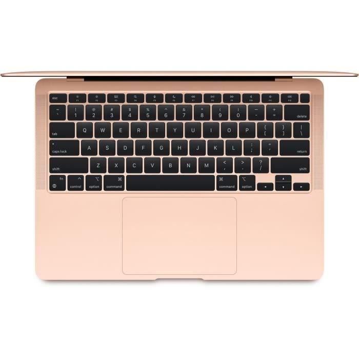 Apple – MacBook Air (2020) – Puce Apple M1 – 133 – RAM 8Go – Stockage 256Go – Or – AZERTY (2020) – Reconditionné – Excellent état