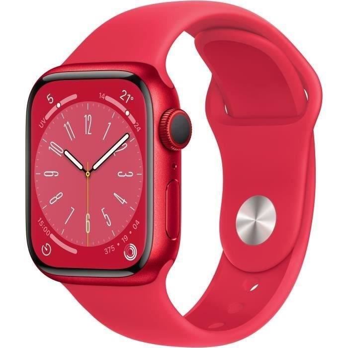 Apple Watch Series 8 GPS + Cellular - 41mm - Boîtier (PRODUCT)RED Aluminium (2022) - Reconditionné - Excellent état