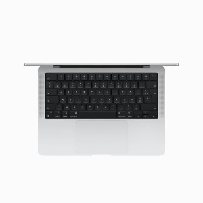 Apple – 14 – MacBook Pro M3 Pro (2023) –  RAM 18Go – Stockage 512Go – Argent – Azerty (2023) – Reconditionné – Excellent état