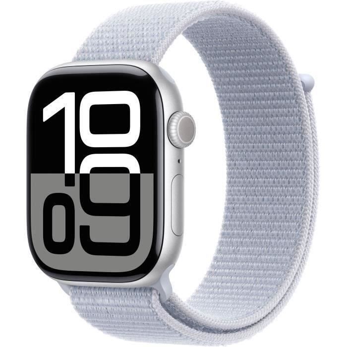 Apple Watch Series 10 GPS 46mm Boîtier Aluminium Bracelet Cloud Sport Loop 2024