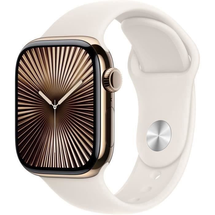 Apple Watch Series 10 GPS+Cellular 42mm Gold Bracelet Starlight Sport / 2024 Très bon état