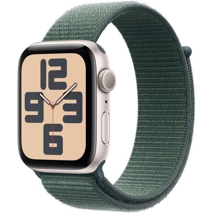 Apple Watch SE GPS 44mm Boîtier Starlight Aluminium Bracelet Lake Sport Loop 2024 Très bon état - vue 2