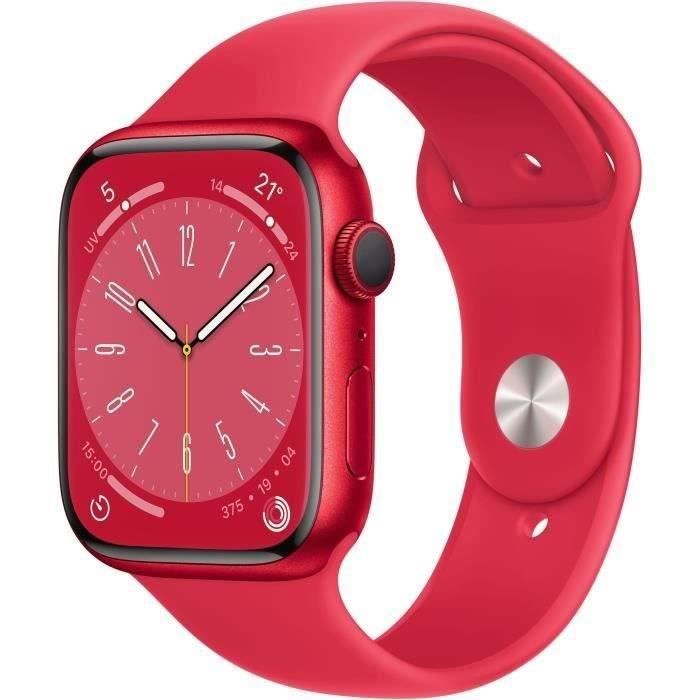 Montre intelligente Apple Watch Series 8 GPS - 45mm - Boîtier (PRODUCT)RED Aluminium - Brace (2022) - Reconditionné - Excellent - Apple