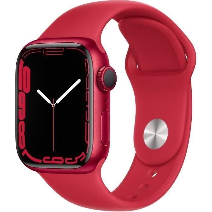 Apple Watch Series 7 GPS - 41mm - (PRODUCT)RED Boîtier Aluminium - Bracelet (PRODUCT)RED (2021) - Reconditionné - Excellent état - Apple