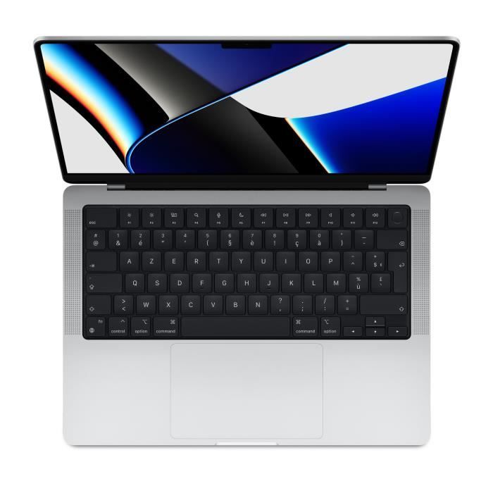 MacBook Pro Retina 14 2021 Apple M1 Pro 32 Ghz 16 Go 512 Go SSD Argent – Reconditionné – Excellent état