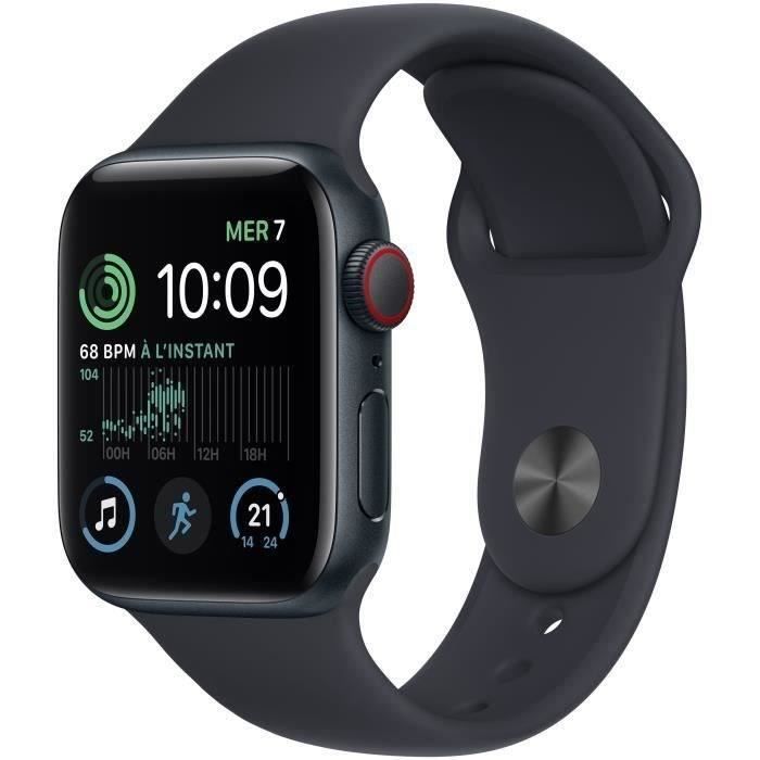 Apple Watch SE GPS 2e génération + Cellular 40mm Boîtier Aluminium Bracelet 2022 Excellent