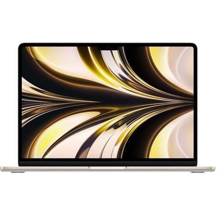 MacBook Air 13 2022 Apple M2 35 Ghz 8 Go 256 Go SSD Lumière Stellaire – Reconditionné – Excellent état