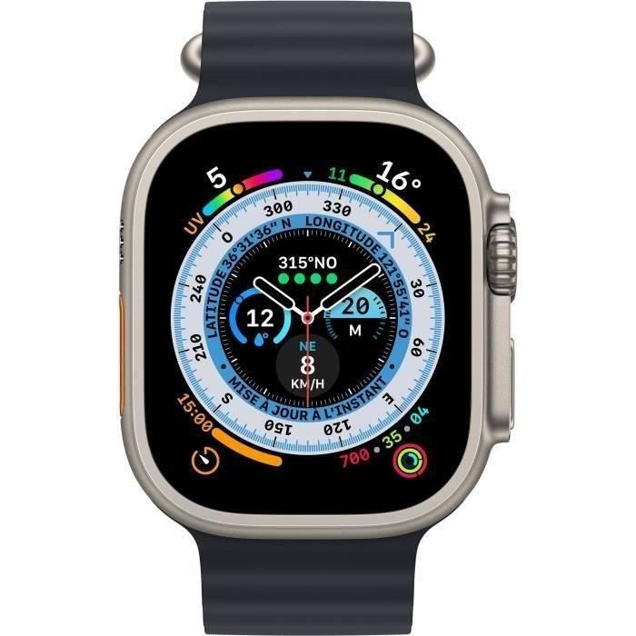 Apple Watch Ultra GPS + Cellular 49mm Bracelet Yellow Ocean Band - vue 3