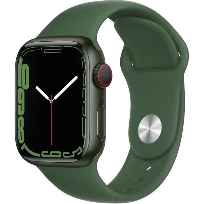Apple Watch Series 7 GPS + Cellular - 41mm - Boîtier Green Aluminium - Bracelet Clover Sport (2021) - Reconditionné - Excellent - Apple