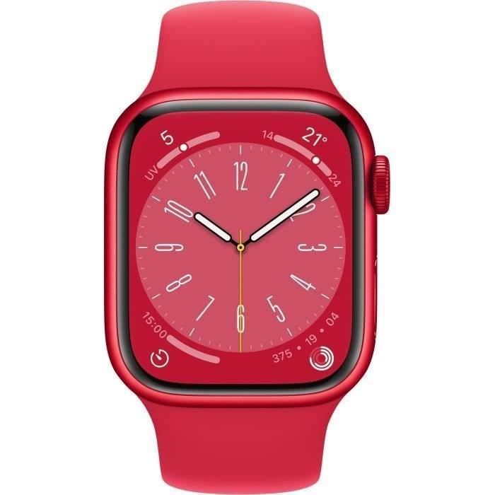 Apple Watch Series 8 GPS + Cellular - 41mm - Boîtier (PRODUCT)RED Aluminium - Bracelet (PRODUCT)RED - Reconditionné - Excellent Reconditionné - Apple reconditionné disponible sur Cdiscount Seconde Vie
