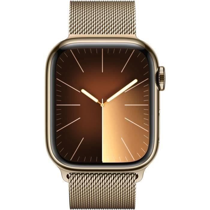 Apple Watch Series 9 GPS + Cellular 41mm Boîtier Acier Or Bracelet Gold Milanese Loop Très bon état - vue 3