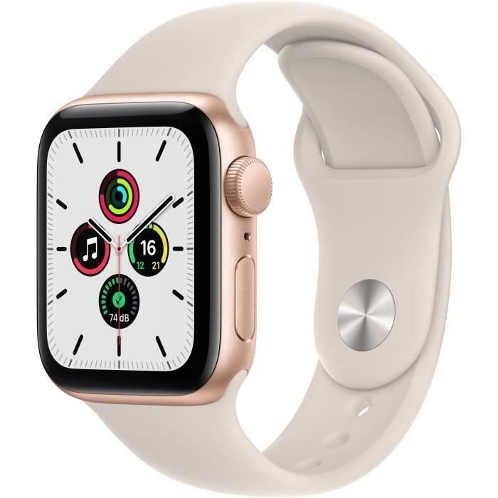 Apple Watch SE GPS 2021 - 40mm - Boitier Gold Aluminium - Bracelet Sport Starlight(2021) - Reconditionné - Excellent état - Apple