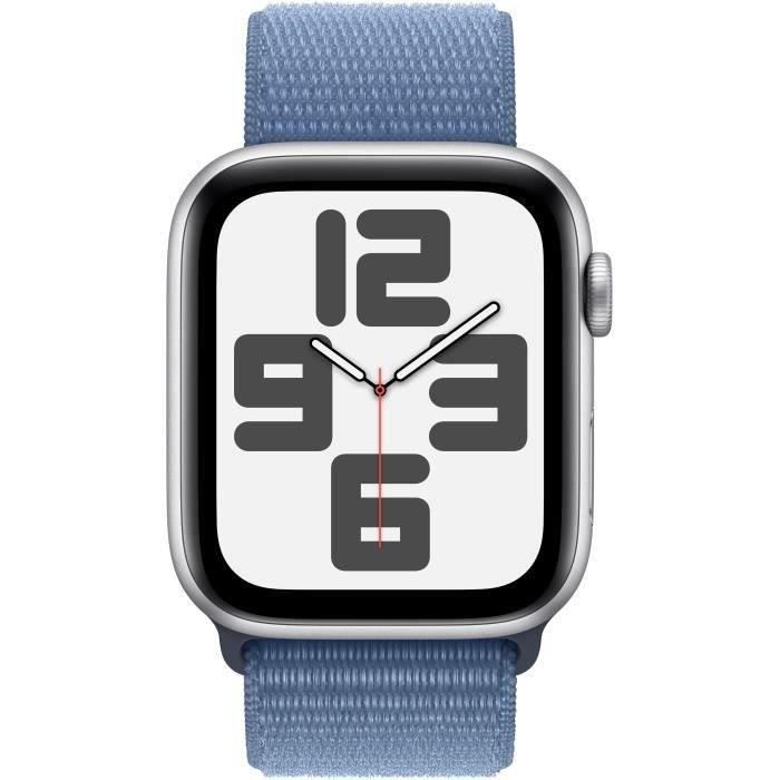 Apple Watch SE GPS - 44mm - Boîtier Silver Aluminium - Bracelet Winter Blue Sport Loop - Reconditionné - Excellent état - Apple