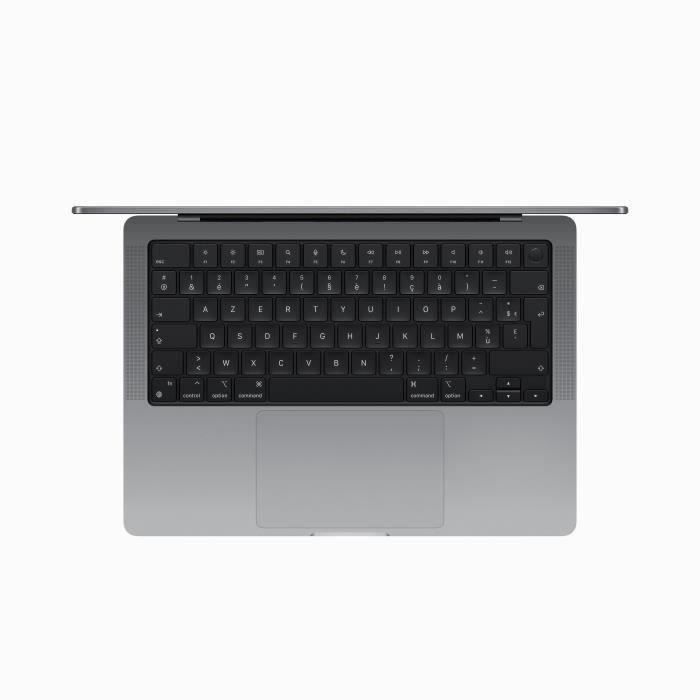 Apple – 14 – MacBook Pro M3 (2023) – RAM 8Go – Stockage 512Go – Gris sidéral – Azerty – Reconditionné – Excellent état
