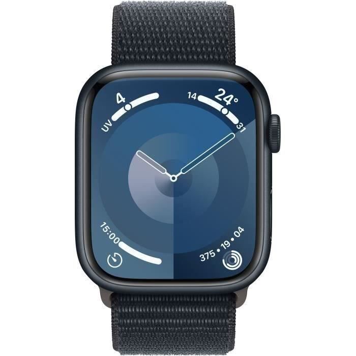 Apple Watch Series 9 GPS + Cellular - 45mm - Boîtier Midnight Aluminium - Bracelet Midnight Sport - Reconditionné - Excellent état