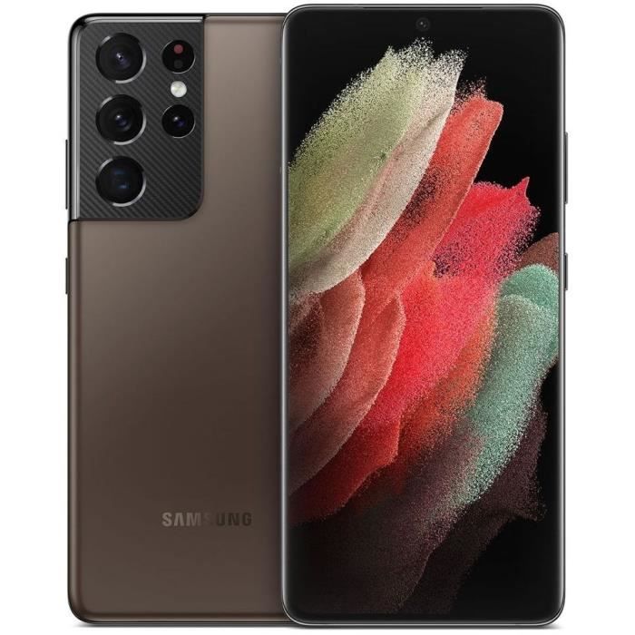 SAMSUNG Galaxy S21 Ultra 5G (dual sim) 256 Go marron - Reconditionné - Excellent état Reconditionné - Samsung reconditionné disponible sur Cdiscount Seconde Vie