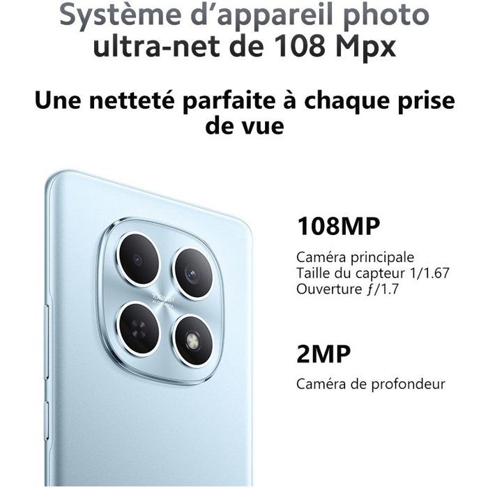 Xiaomi Redmi Note 15 256 Go Bleu - vue 4