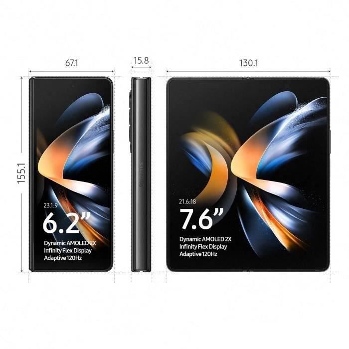 SAMSUNG Galaxy Z Fold4 256Go 5G Noir Reconditionné Excellent état Cdiscount Téléphonie