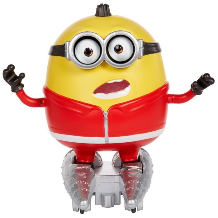 figurine deluxe minions - otto et skate 9 cm - mattel - jaune - sons et accessoires emblématiques