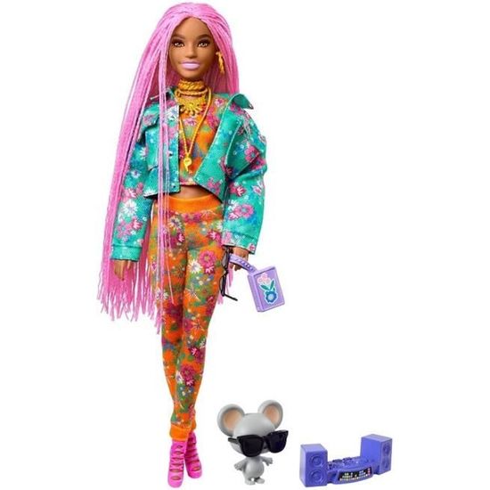Poupée Barbie Extra Souris DJ - Marque BARBIE - Modèle unique et ludique - Pour enfants dès 3 ans