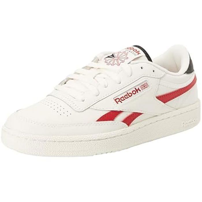 Reebok Sneaker - REEBOK - Club C Revenge - Cuir pleine fleur - Couleur Chalk Flasrd Black - Talon plat