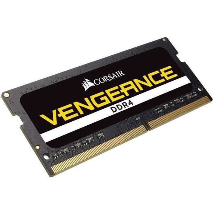 Mémoire Ram - Corsair - Vengeance Ddr4 - 8Gb 1X8Gb Sodimm - 3200 Mhz - 1.20V - Noir (Cmsx8Gx4M1A3200C)