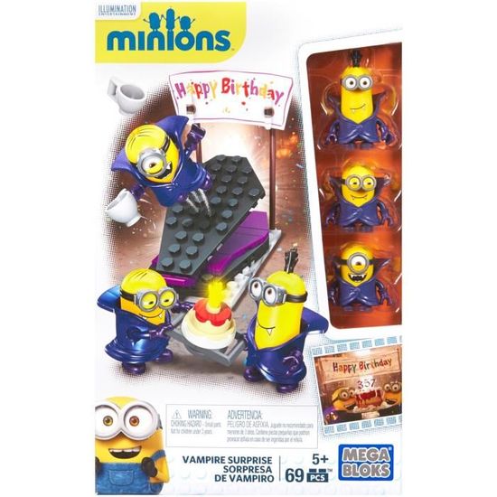 Les Minions Mega Bloks Pack Figurine Vampire Joyeux Anniversaire Cdiscount Jeux Jouets