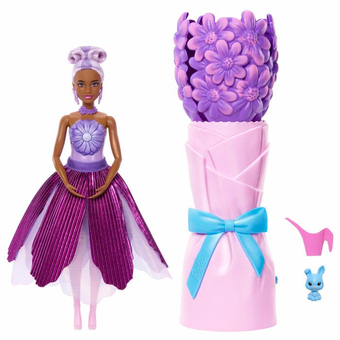 Poupée Barbie Pétals Pop JMF58 – Parfumée avec Bouquet et Accessoires