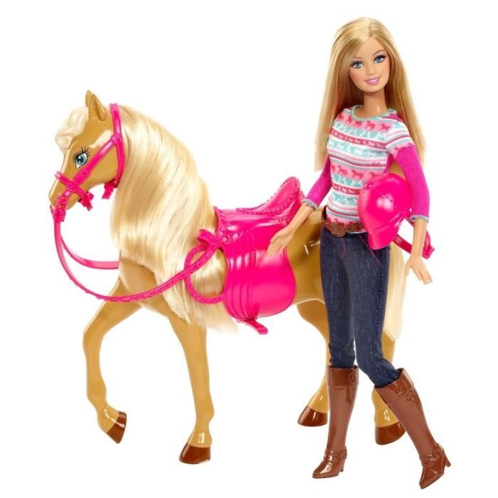 Chevaux Et Coffrets, Et Son Cheval, Barbie Poupées Et Maisons De Poupée