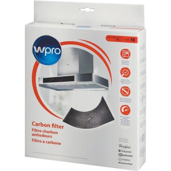 Filtre de hotte à charbon Wpro ARC201 pour hottes Whirlpool AKR400-AKR404-AKR405