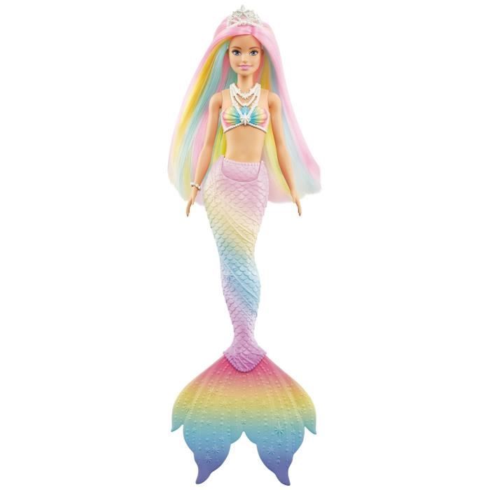 Rainbow Magic Barbie Sirene Multicolore Arc En Ciel Barbie Sirène