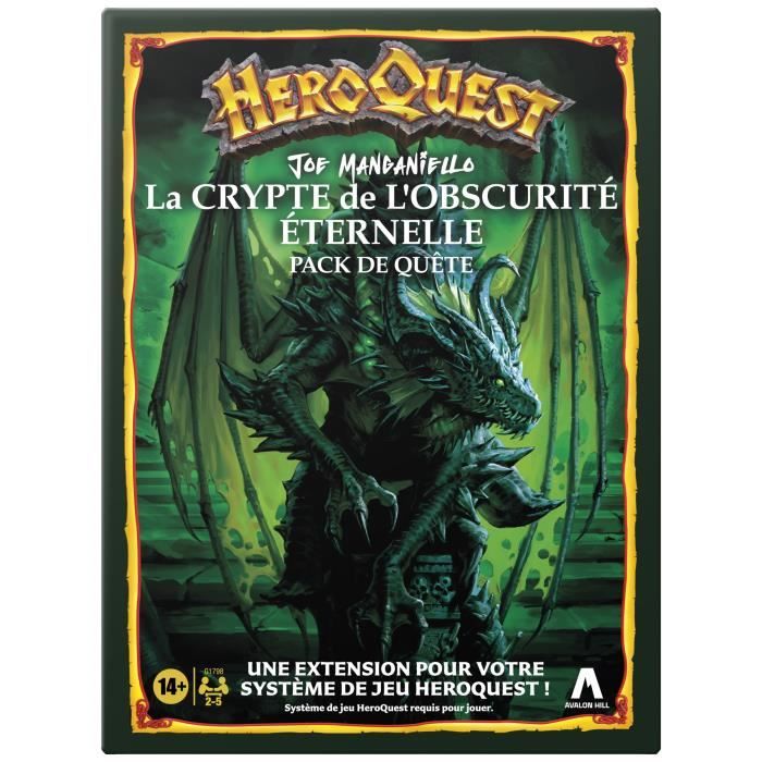 HeroQuest Pack de quête La crypte de ’obscurité éternelle jeu de rôle jeu de plateau système de jeu HeroQuest requis Avalon Hil
