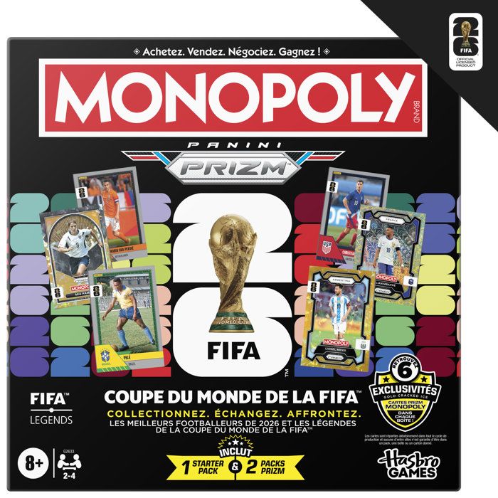 Jeu De Société Hasbro Monopoly Panini Prizm FIFA World Cup 2026 – 2-4 Joueurs - vue 4