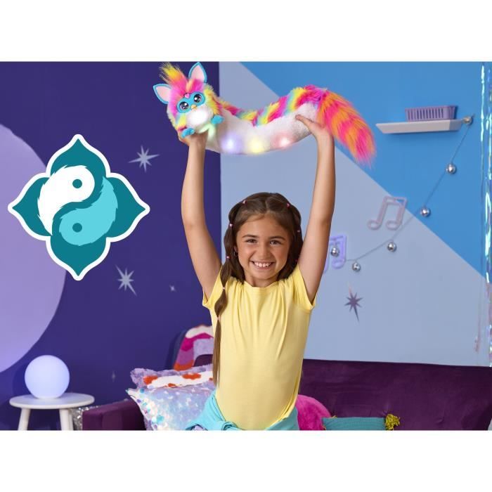 Peluche interactive musicale - Furby - DJ Furby - 5 modes de jeu - 1000 combinaisons - Parle espagnol et Furbish - Jeux - Jouets