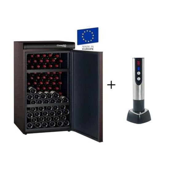 CLIMADIFF CLV122M Cave à vin de vieillissement 120 bouteilles + CLIMADIFF TB5035 tire
