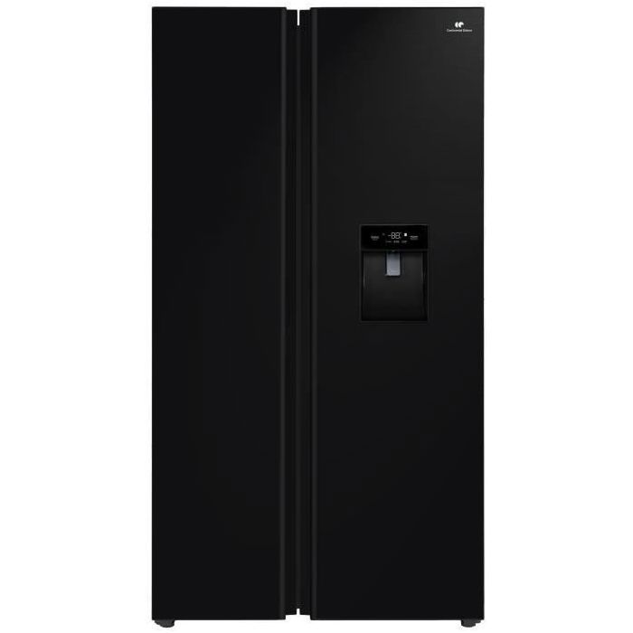 Réfrigérateur américain - CONTINENTAL EDISON - CERA505NFBD - 503 L - Total No Frost (Sans givre) - Classe D - L92 x H177 cm - Noir - Continental Edison