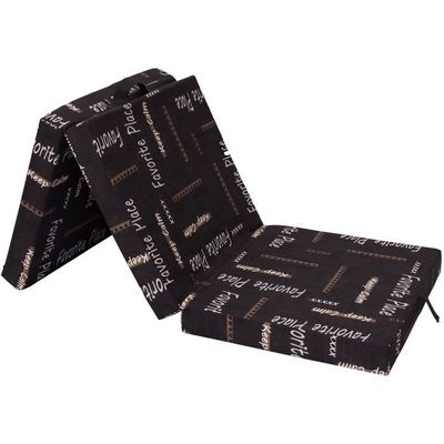 FORTISLINE Matelas pliant 180x65x7 cm - Matelas pliant en 3 parties H2, matelas pour invités et matelas de voyage avec housse lavable, Oeko-TEX, fabriqué dans l'UE, pour les invités et le camping