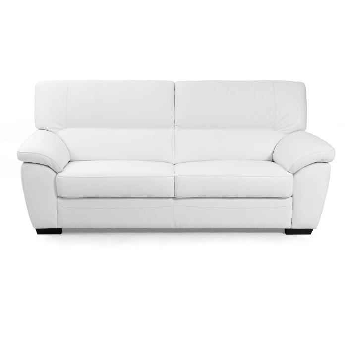 Canape Cuir Blanc 2 Places Achat Vente Pas Cher