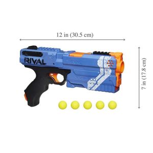PISTOLET BILLE MOUSSE Nerf Rival Kronos Bleu XVIII-500 et Billes en Mous