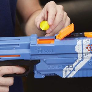 PISTOLET BILLE MOUSSE Nerf Rival Kronos Bleu XVIII-500 et Billes en Mous