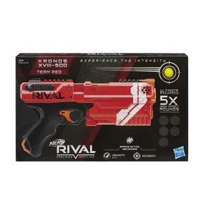 PISTOLET BILLE MOUSSE Nerf Rival Kronos Rouge XVIII-500 et Billes en Mou