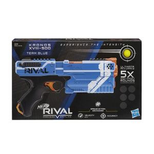PISTOLET BILLE MOUSSE Nerf Rival Kronos Bleu XVIII-500 et Billes en Mous