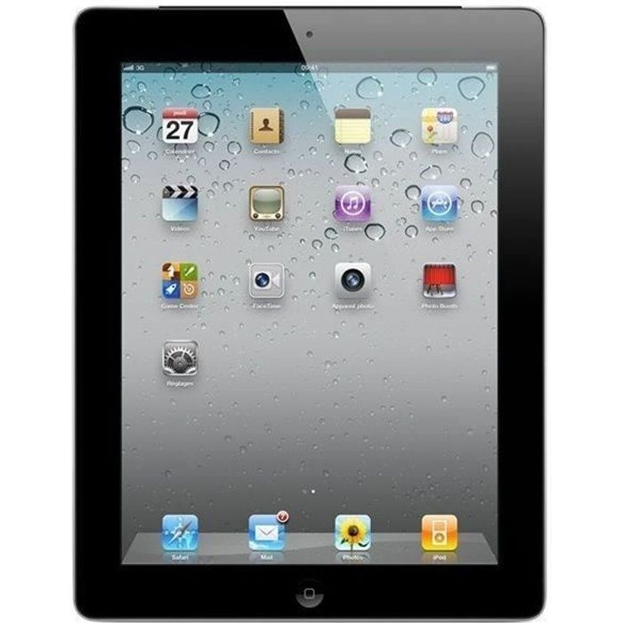 APPLE iPad 2 - 9,7 - 16 Go - iOS 5 - Wifi - Noir - Achat / Vente tablette  tactile Apple iPad 2 16 Go pas cher- Cdiscount