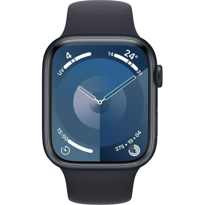 Apple Watch Series 9 GPS + Cellular - 45mm - Boîtier Midnight Aluminium - Bracelet Midnight Sport - Reconditionné - Etat correct