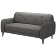 Finlandek Canapé Droit Fixe Viisto 23 Places Tissu Gris