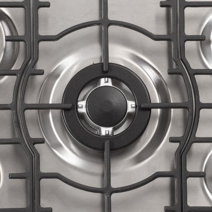 OCEANIC CTG5FIX Table de cuisson Gaz5 foyersL68xP51,5cmRevêtement InoxColoris inox