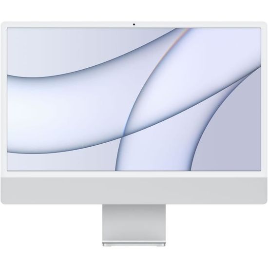 Apple - 24" iMac Retina 4,5K (2021) - Puce Apple M1 - RAM 8Go - Stockage 512Go - GPU 8 coeurs - Argent